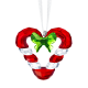CANDY CANE HEART ORNAMENT