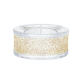 SHIMMER TEA LIGHT HOLDER, GOLD TONE