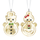 GINGERBREAD SNOWMAN COUPLE ORNAMENT