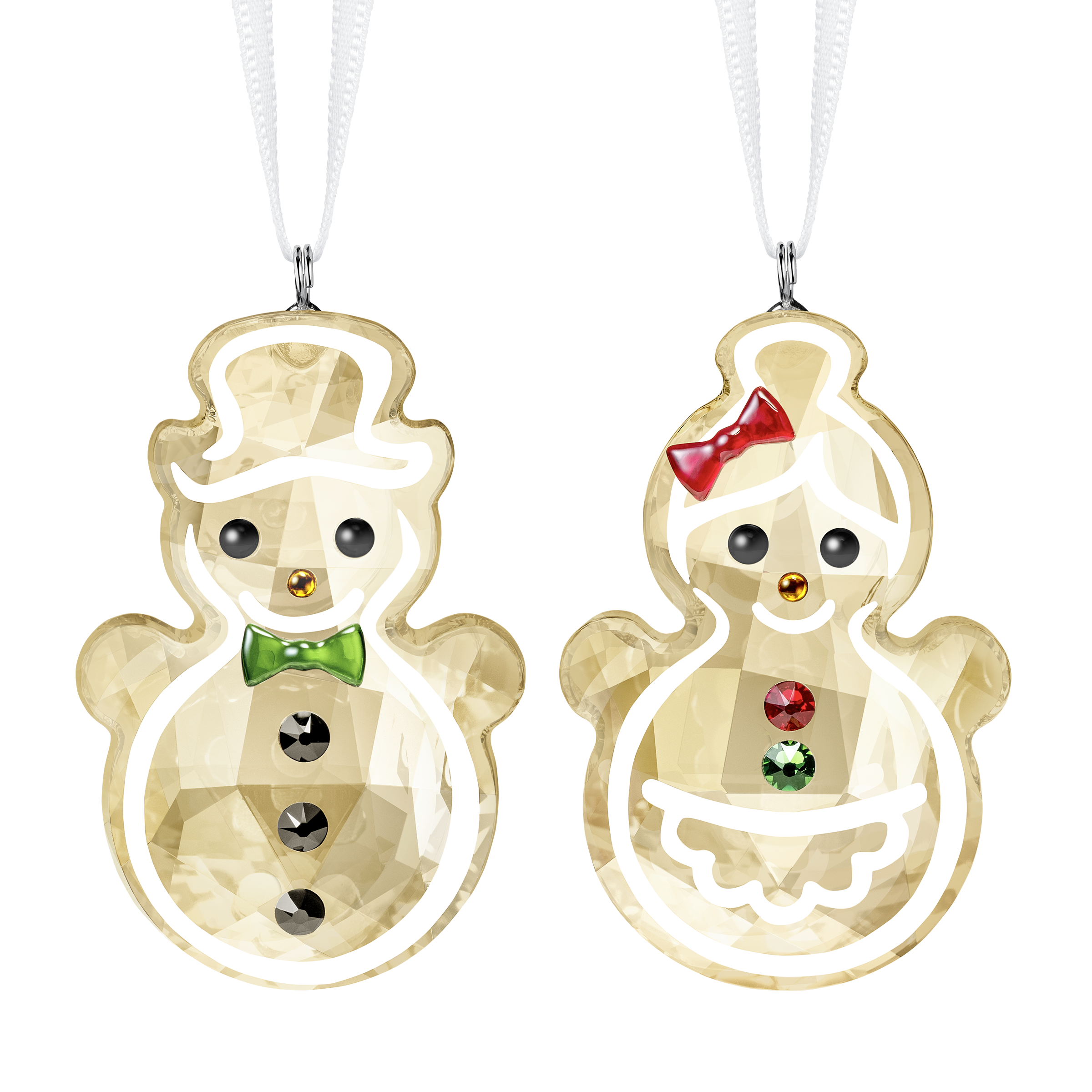 GINGERBREAD SNOWMAN COUPLE ORNAMENT