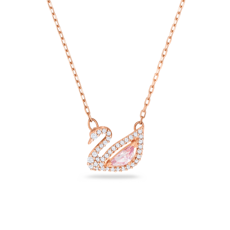SWAN:NECKLACE CZMO/ROS