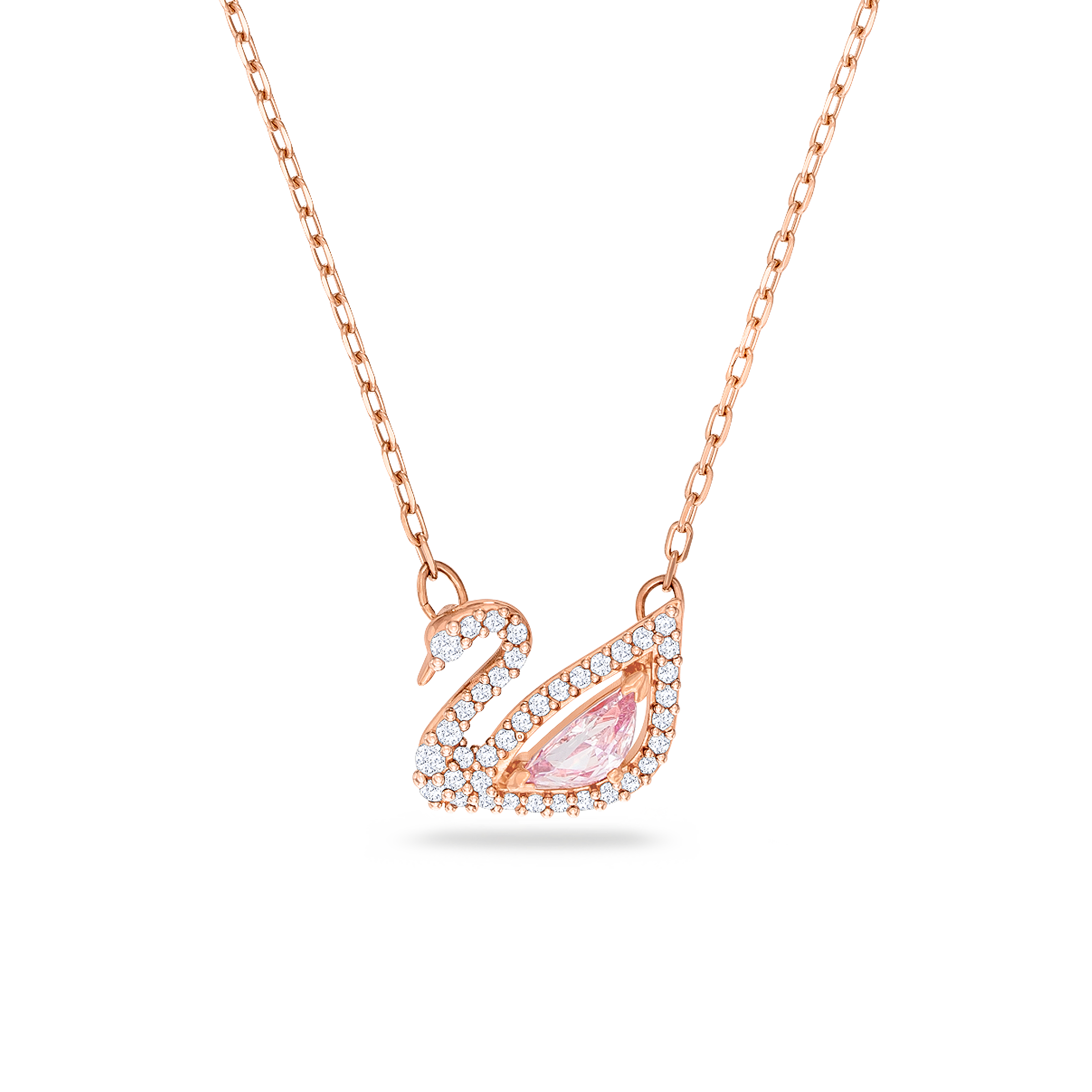 SWAN:NECKLACE CZMO/ROS