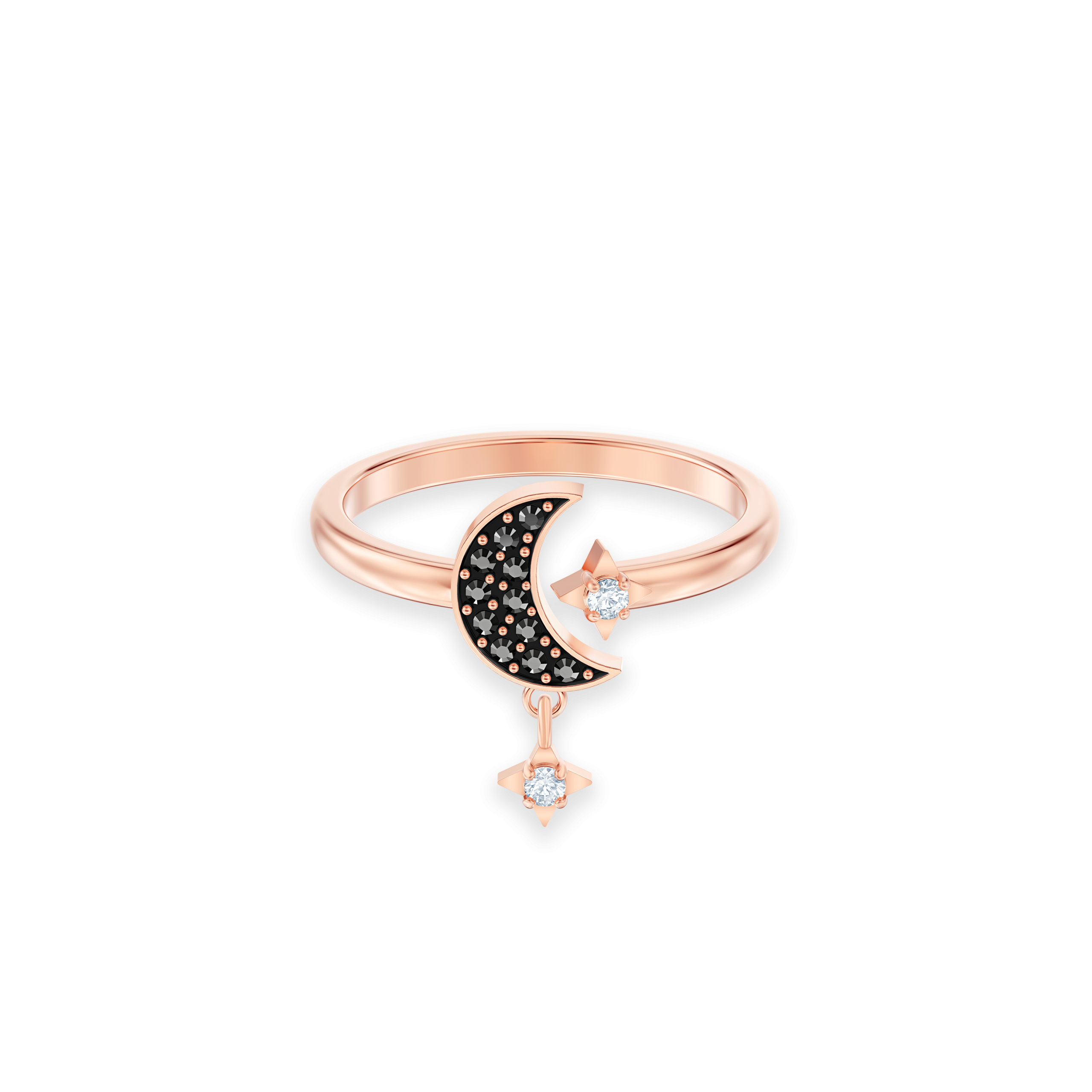 SWA SYMBOL:RING OP MOON JET/CRY/ROS 50