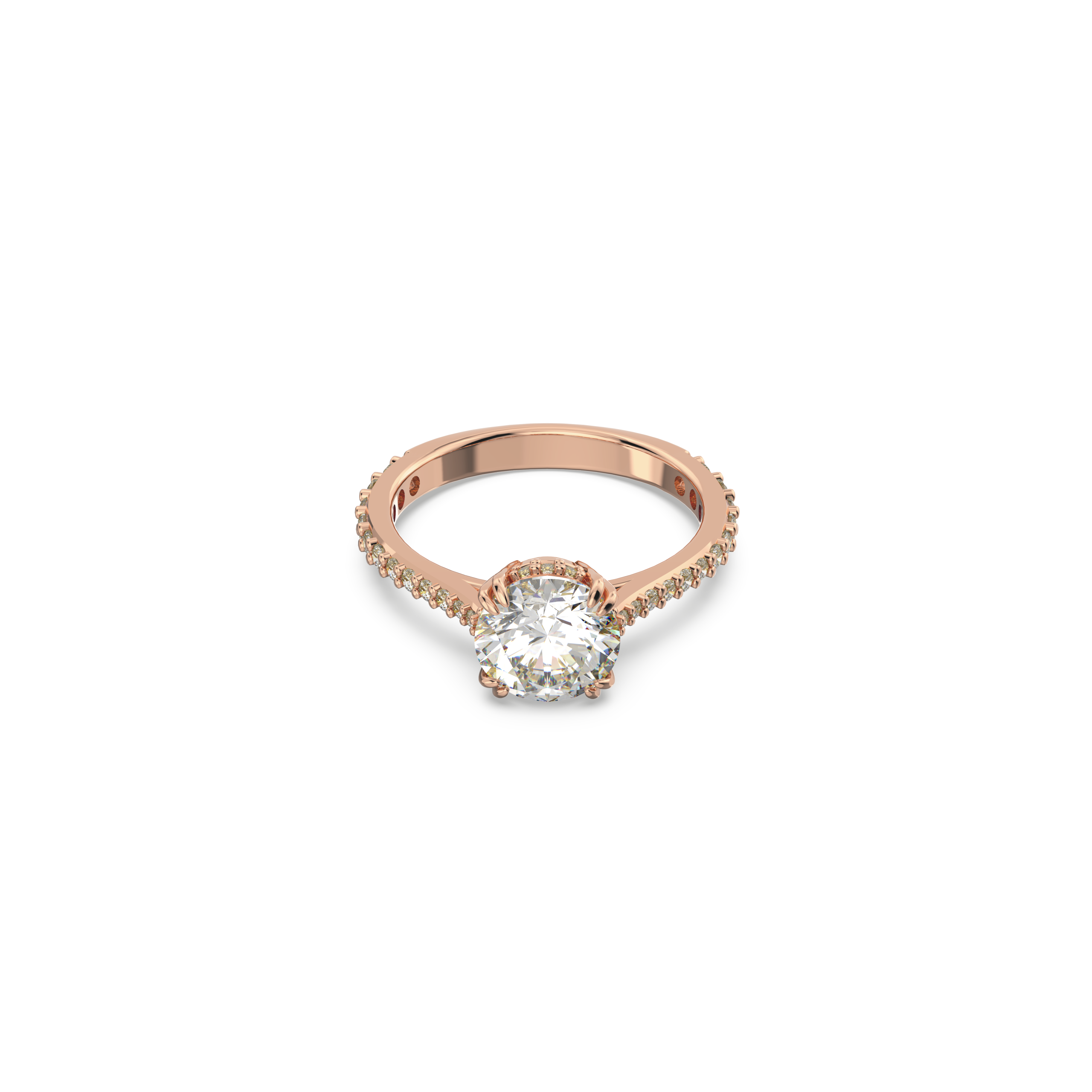 STILLA:RING RND M WHITE/ROS 55