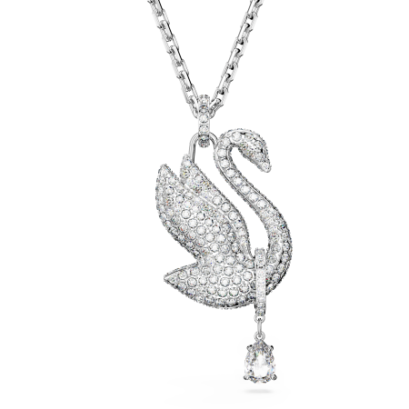 ICONIC SWAN:PEND LONG PENDANT WHI/RHS