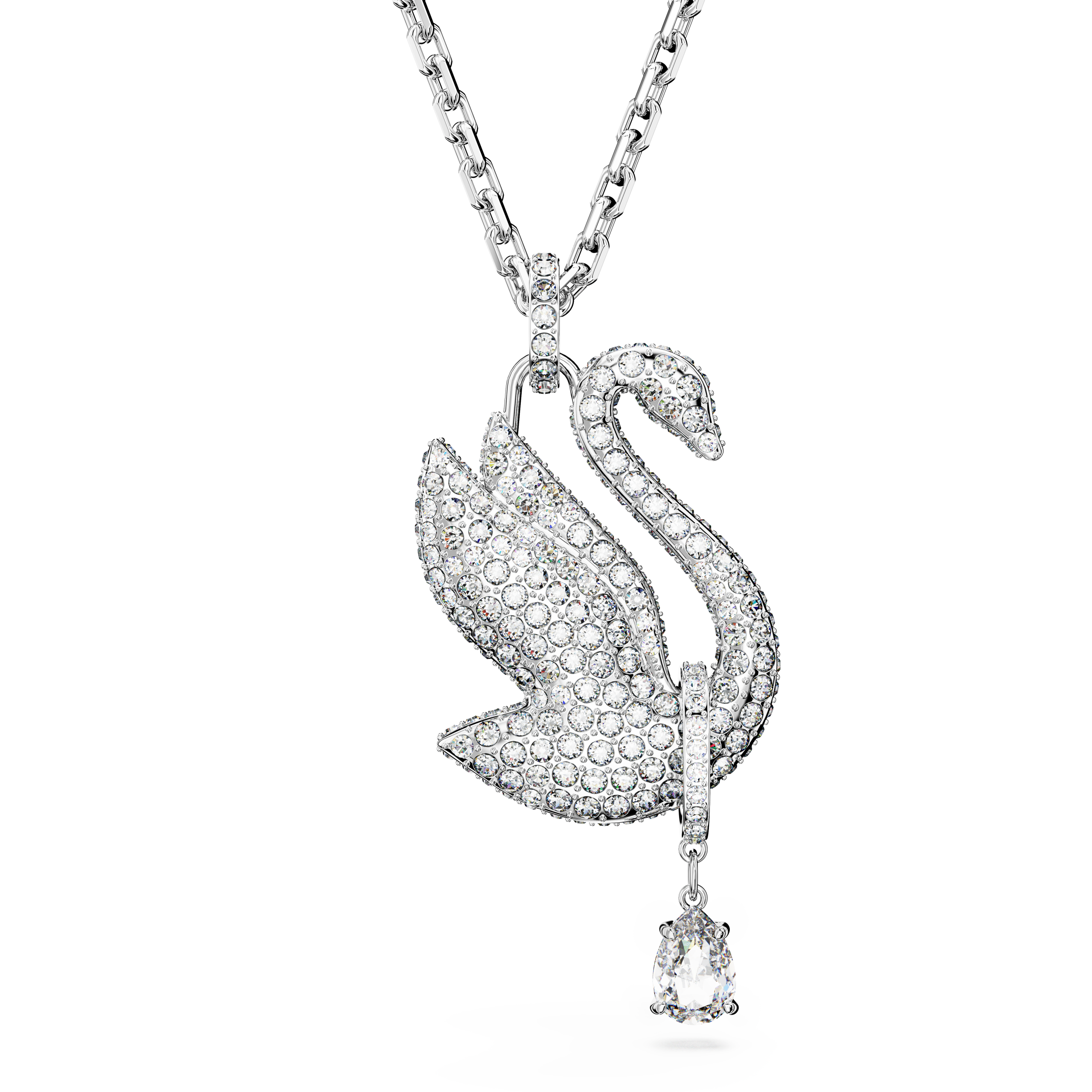 ICONIC SWAN:PEND LONG PENDANT WHI/RHS