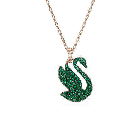 CEX ICONIC SWAN:NECKLACE PENDANT GRE/ROS