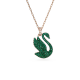 CEX ICONIC SWAN:NECKLACE PENDANT GRE/ROS
