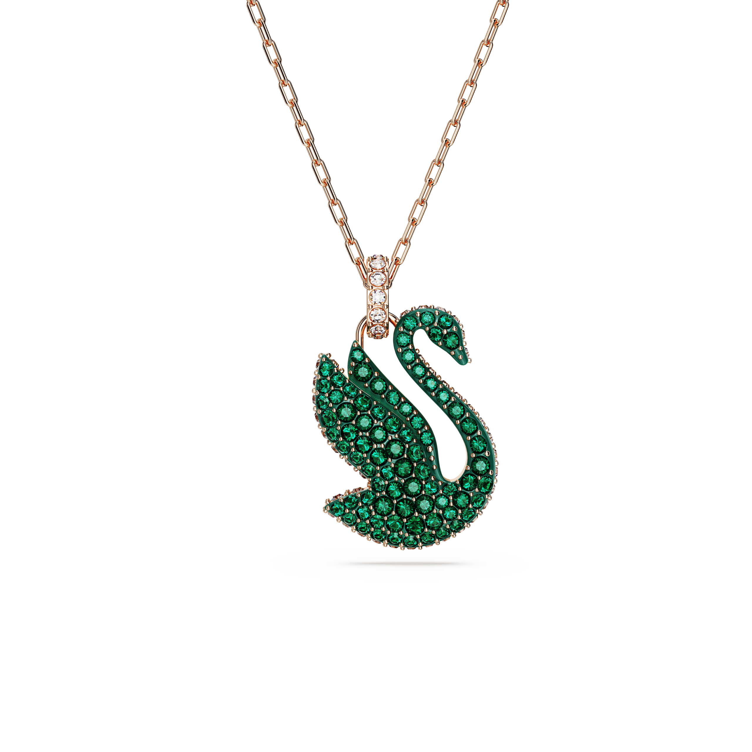 CEX ICONIC SWAN:NECKLACE PENDANT GRE/ROS