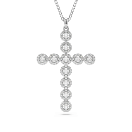 INSIGNE:PEND CROSS_ANGELIC WHI/RHS