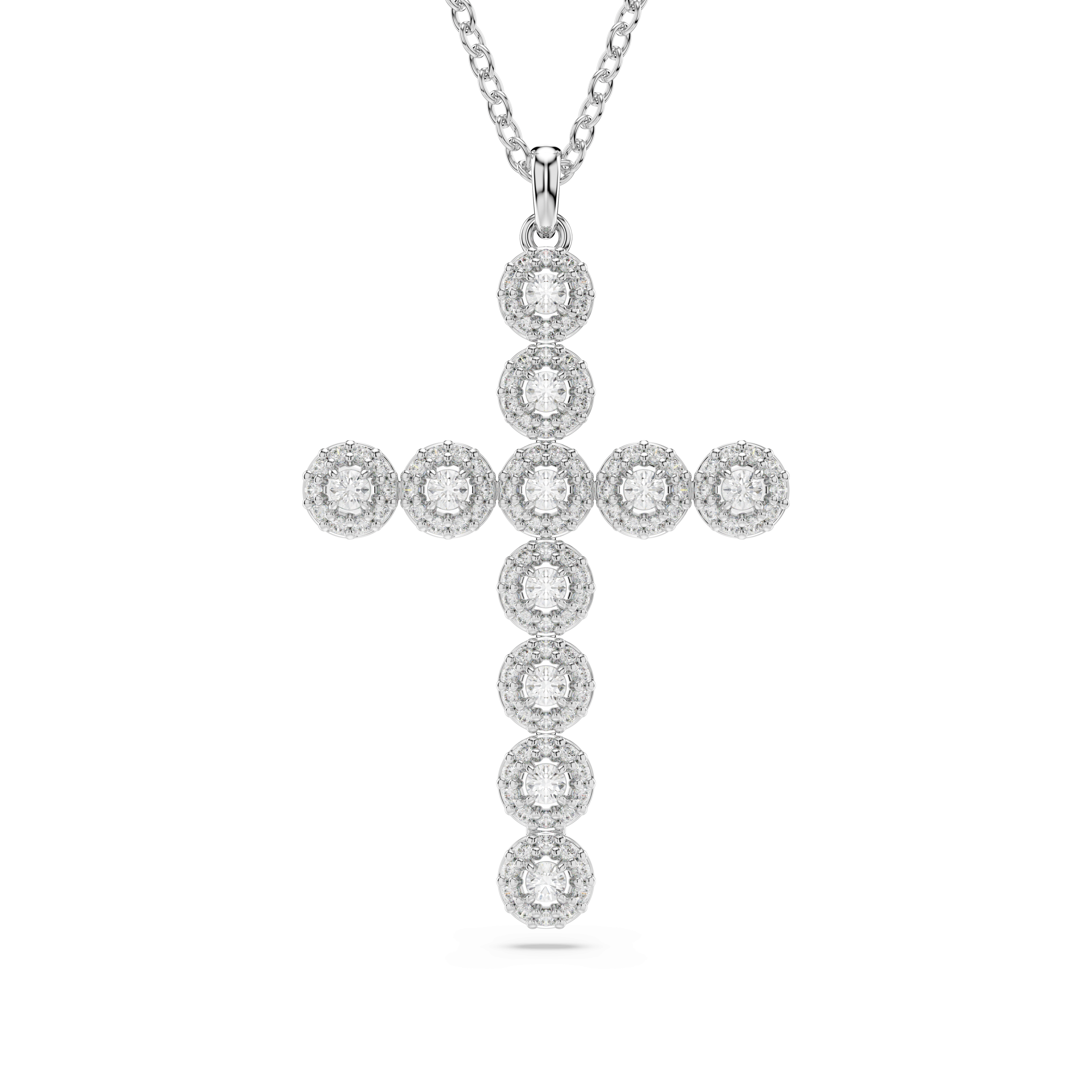 INSIGNE:PEND CROSS_ANGELIC WHI/RHS