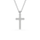 INSIGNE:PEND CROSS_FULL PAVE WHI/RHS