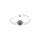 SWAN:BRACELET PRL GRY/RHS M