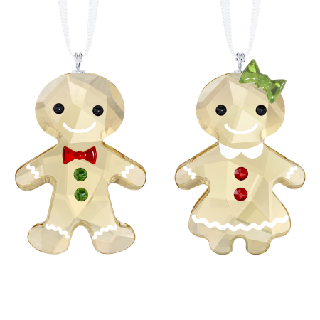 GINGERBREAD COUPLE ORNAMENT SET