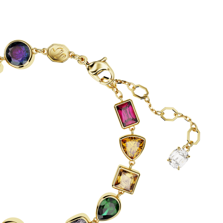 Imber bracelet, Mixed cuts, Multicolored, Gold-tone plated