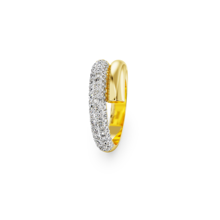 Dextera ring, White, Gold-tone plated