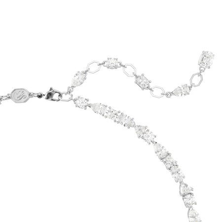 Mesmera set, Mixed cuts, White, Rhodium plated