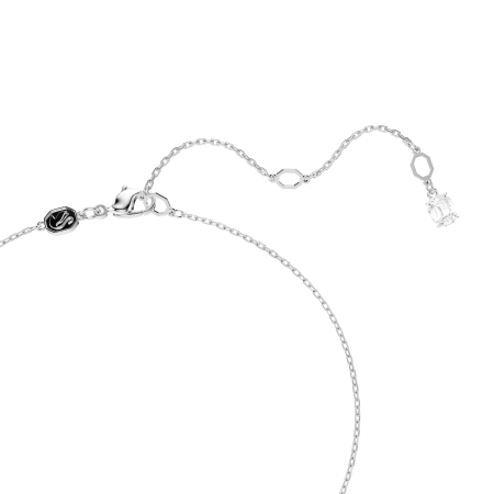 Hyperbola pendant, Mixed cuts, White, Mixed metal finish